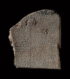An ancient cuneiform tablet