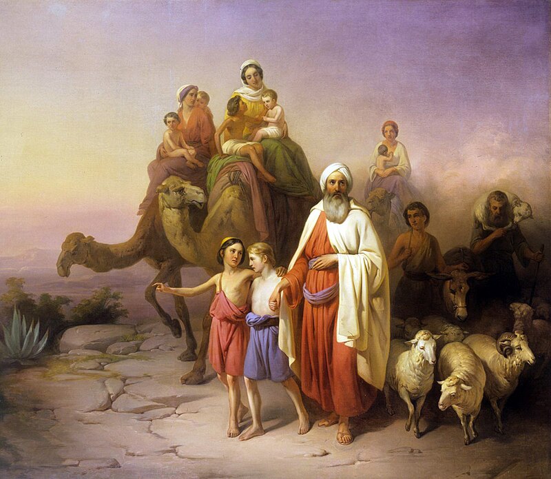 Abraham's Journey from Ur to Canaan (1850) by József Molnár